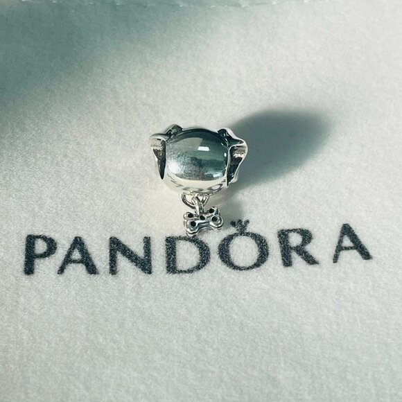 Pandora Pet Dog & Bon Dangle Charm Pendant, S925 Sterling Silver Jewelry - Picture 2 of 4